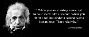 Einstein - when you are courting a girl