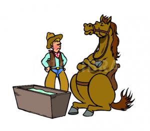 you-can-take-a-horse-to-water-illustration