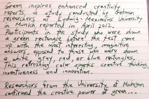 About green creativity