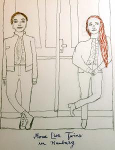 Mona and Lisa in Hamburg sketch