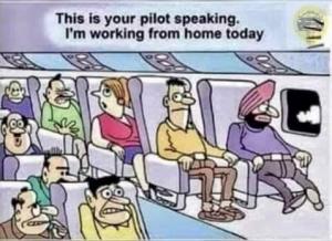 Covid humor in a plane